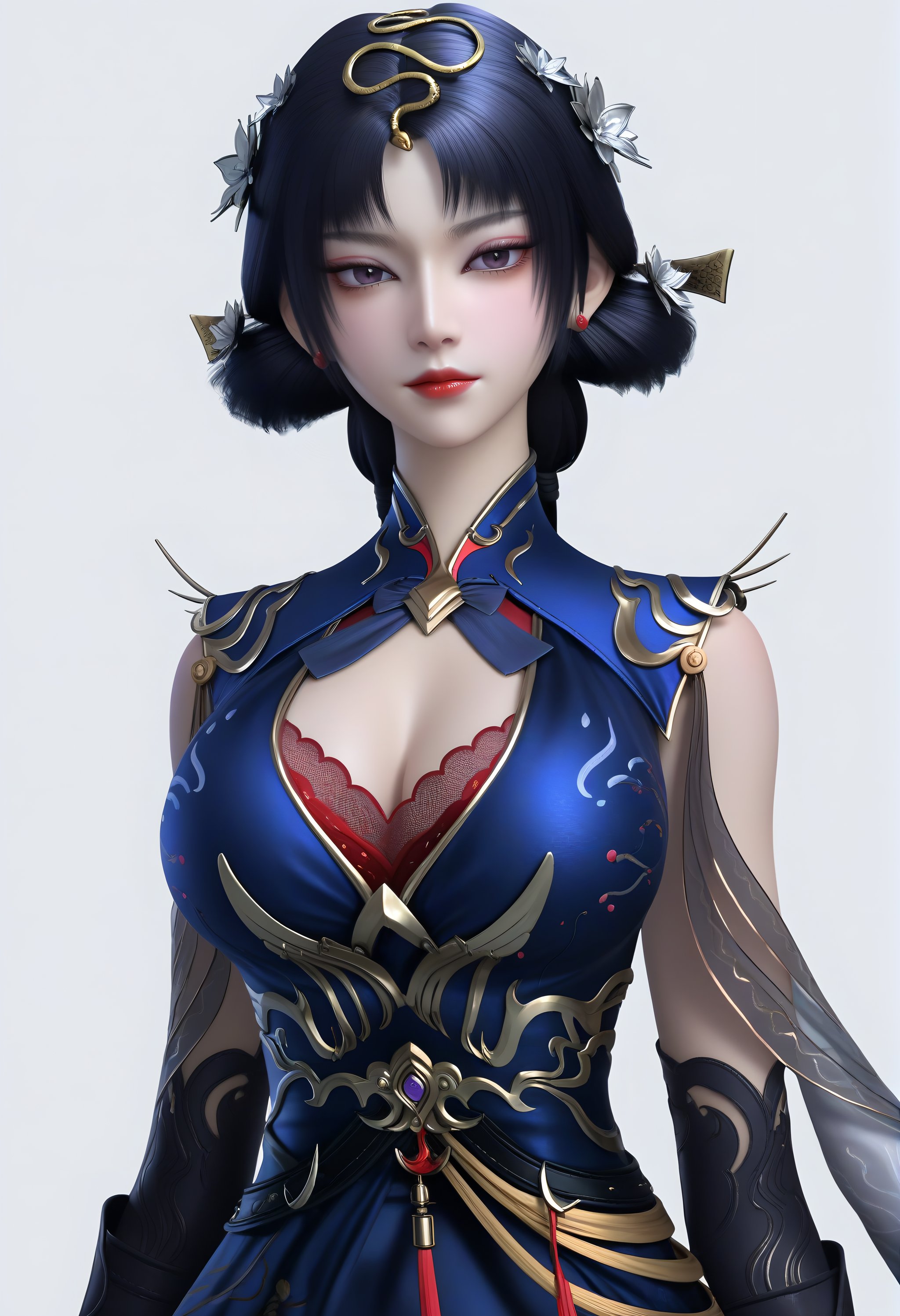 looking at viewer,  front view,  collarbone by 誠 on Tensor.Art