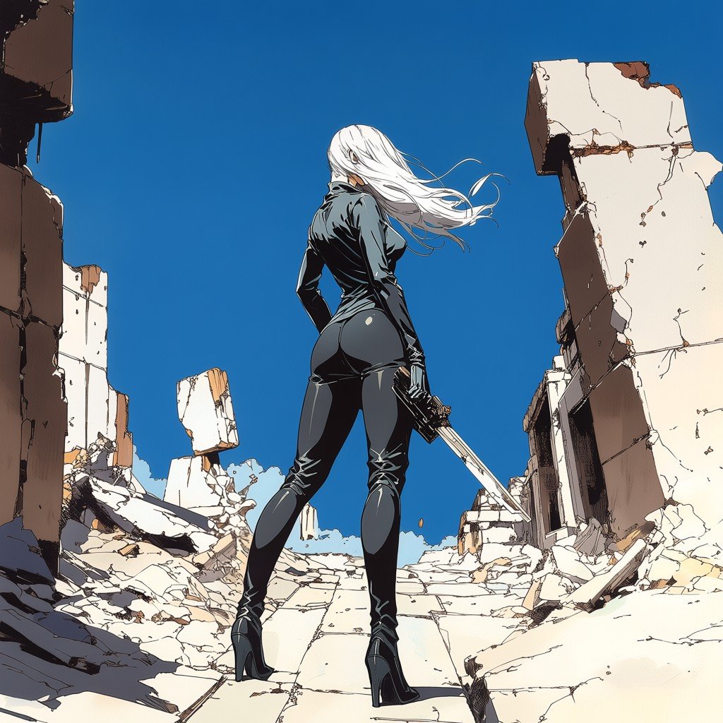 masterpiece,  best quality,  a woman viewed from behind by Invisidude on Tensor.Art