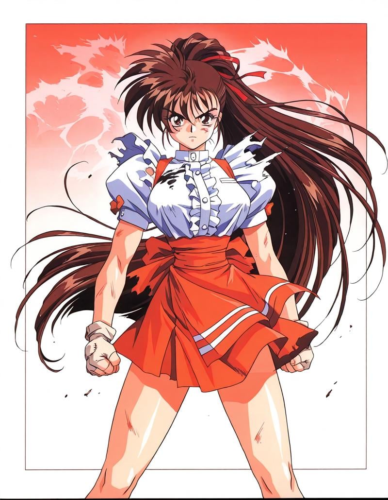 retro glossy anime magazine aesthetic,  worn photocopy texture,  slightly faded colors by Ttan on Tensor.Art