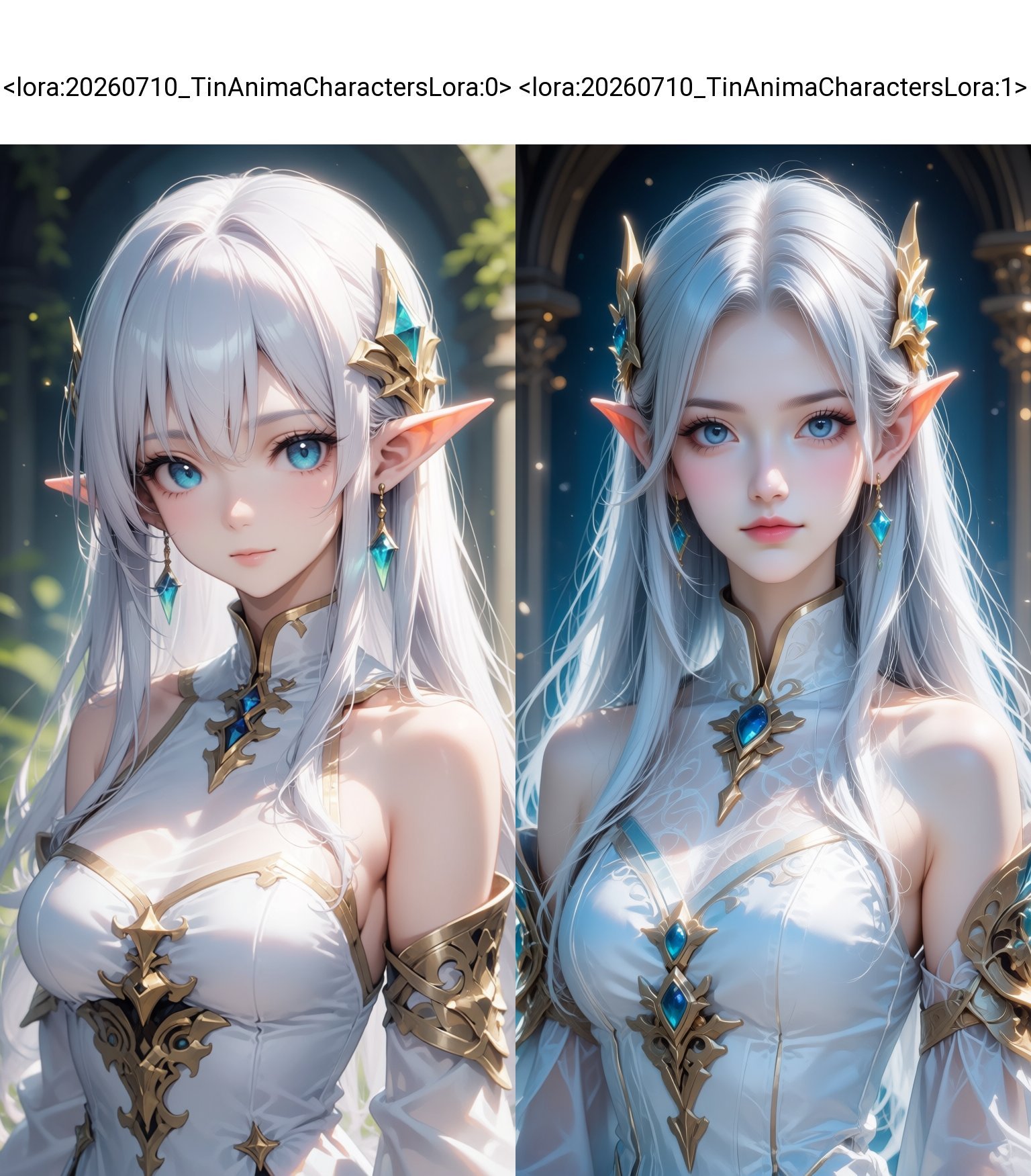1girl,  pointy ears,  blue eyes by 天TIN on Tensor.Art
