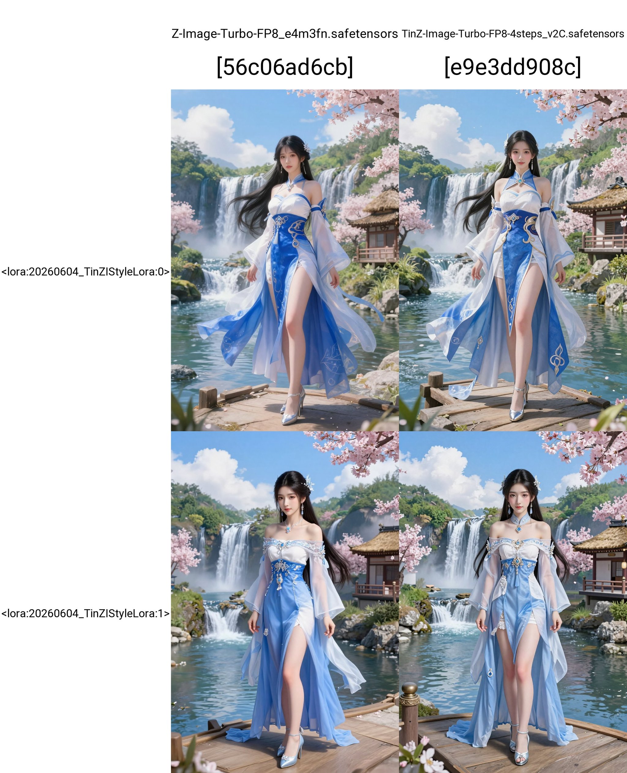 This image is a highly detailed,  photorealistic digital artwork depicting a young woman standing on a wooden bridge over...