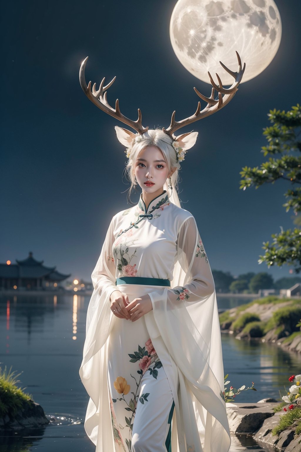 1girl,  chinese clothing,  flower by miaomiao on Tensor.Art
