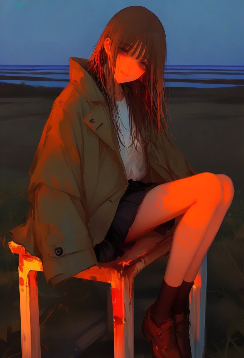 1girl,  solo,  skirt by silvermoong on Tensor.Art