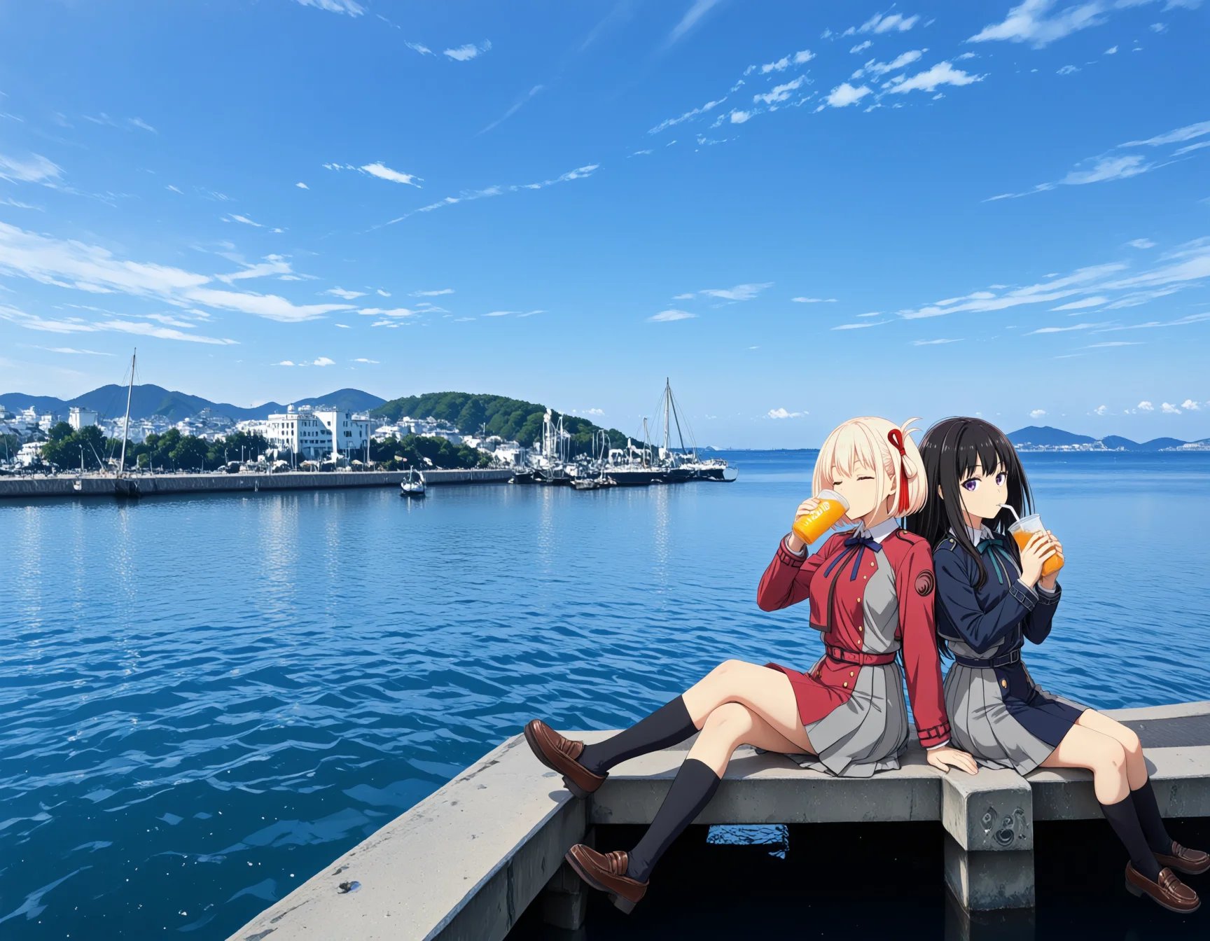 2girls,  nishikigi chisato,  inoue takina by miaomiao on Tensor.Art