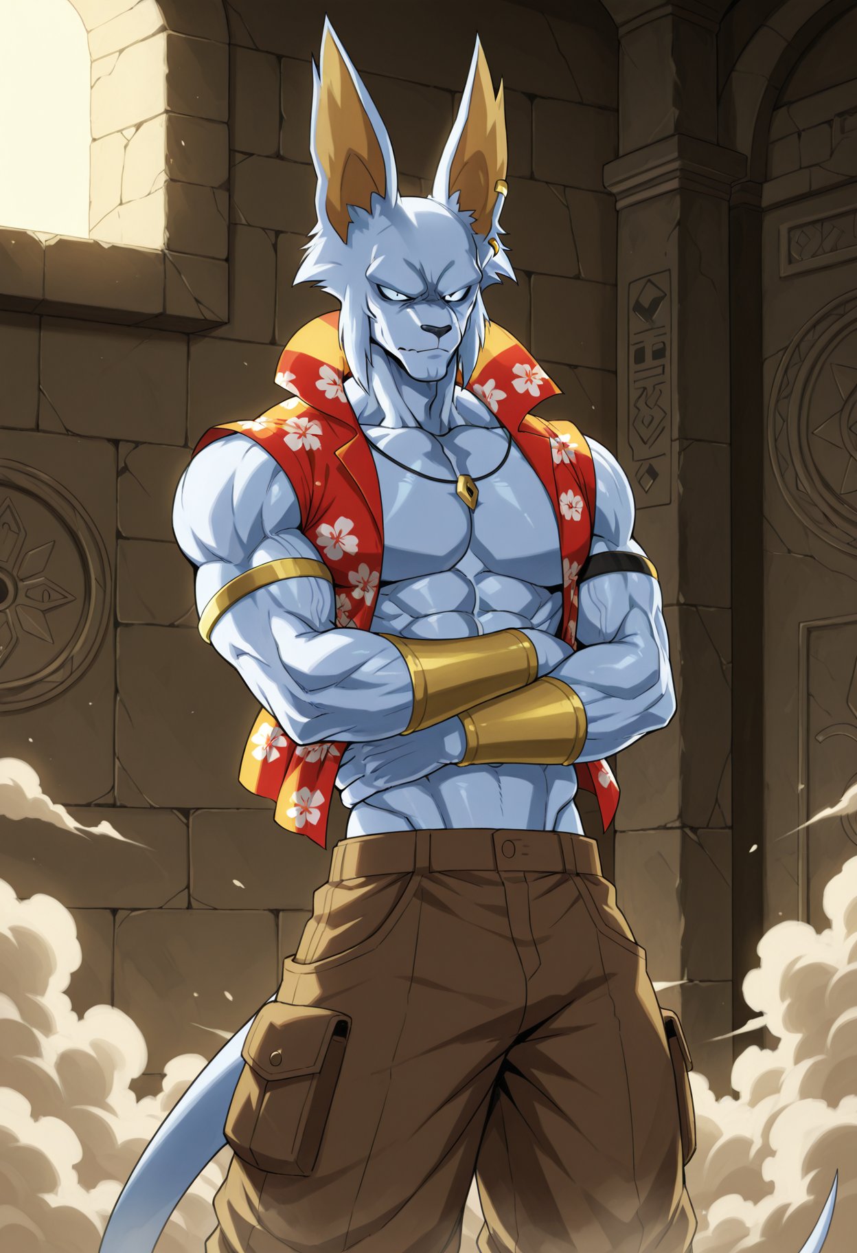 db_whirus,  hawaiian shirt,  cargo shorts by R5050 on Tensor.Art