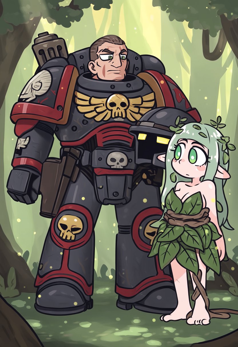 @Simichap. A high-quality stylized illustration blending gritty detailed mechanical design with soft painterly character r...