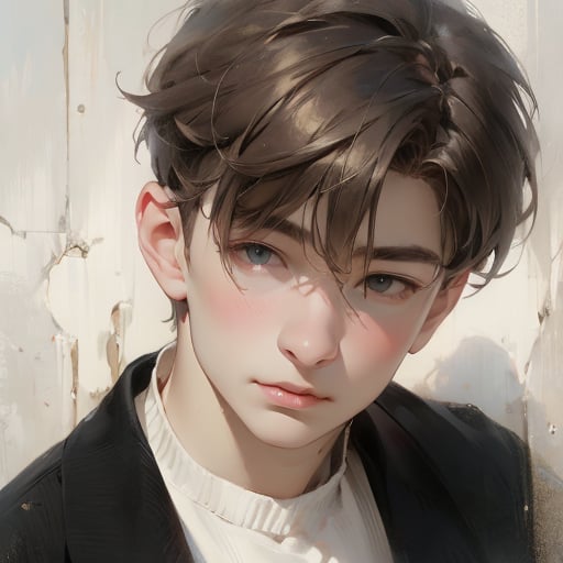 1boy,  portrait by 于修 on Tensor.Art