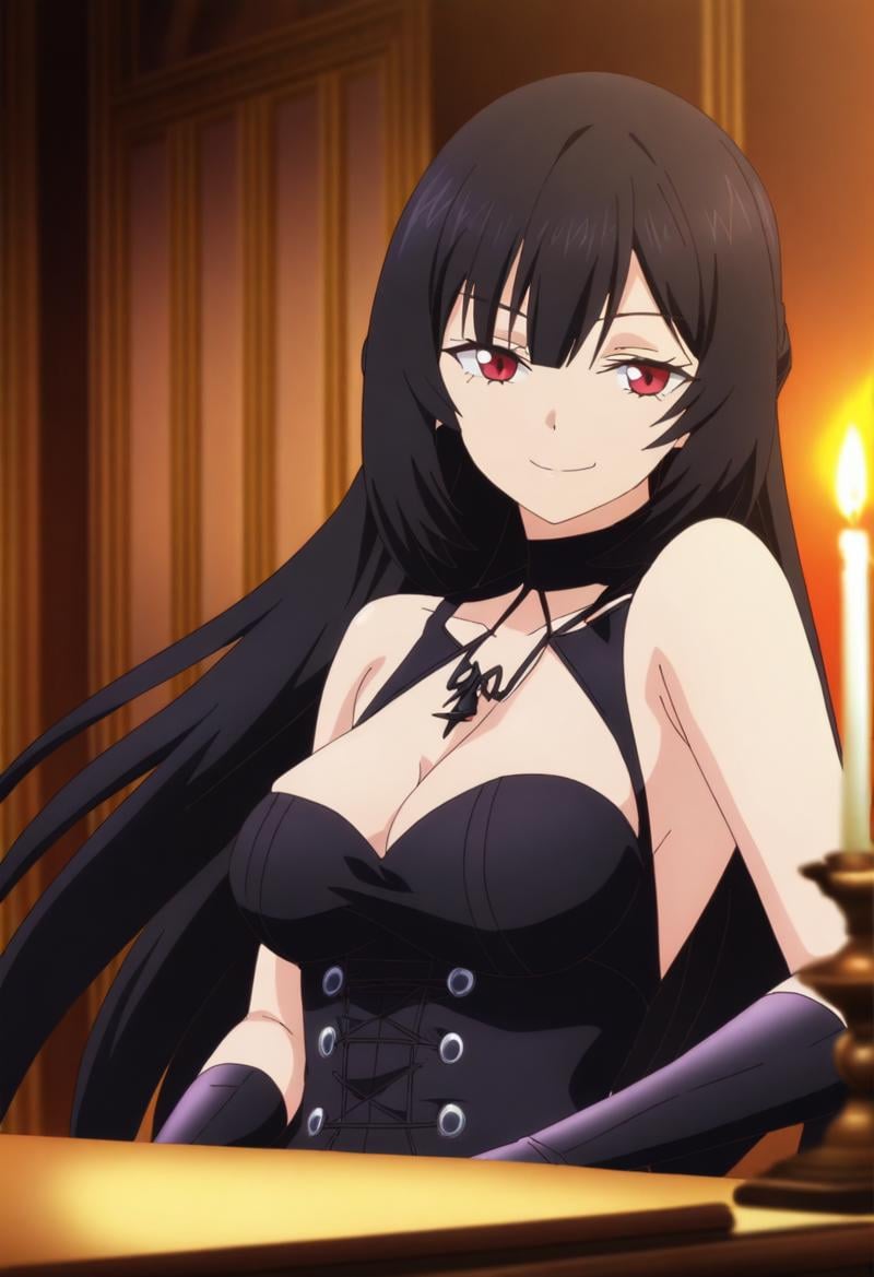 sysdeep_karen,  black hair,  red eyes by Ttan on Tensor.Art