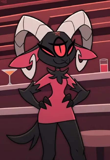 Nanny-HH,  Nanny,  small red pentagram on head by user_720431629750874608 on Tensor.Art