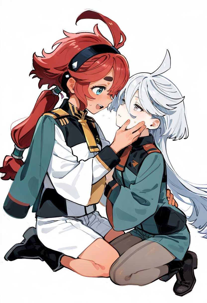 2girls,  multiple girls,  miorine rembran by silvermoong on Tensor.Art
