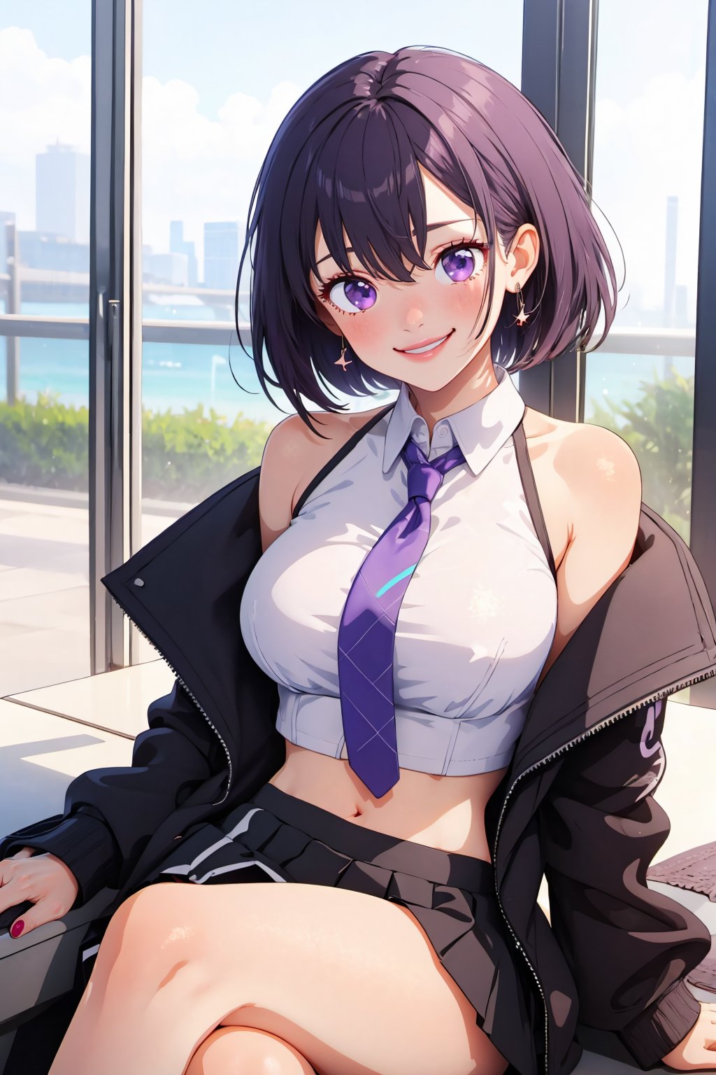 neocoill,  purple necktie,  1girl by guy90 on Tensor.Art