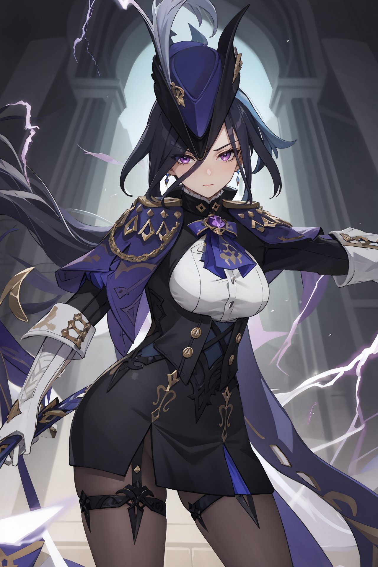1girl,  clorinde \(genshin impact\),  tricorne by okingjo on Tensor.Art