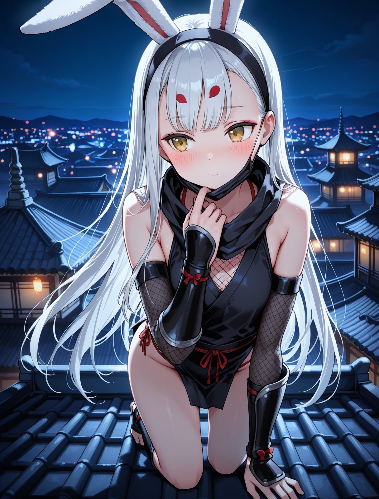 shimakaze,  ninja,  night by sk on Tensor.Art