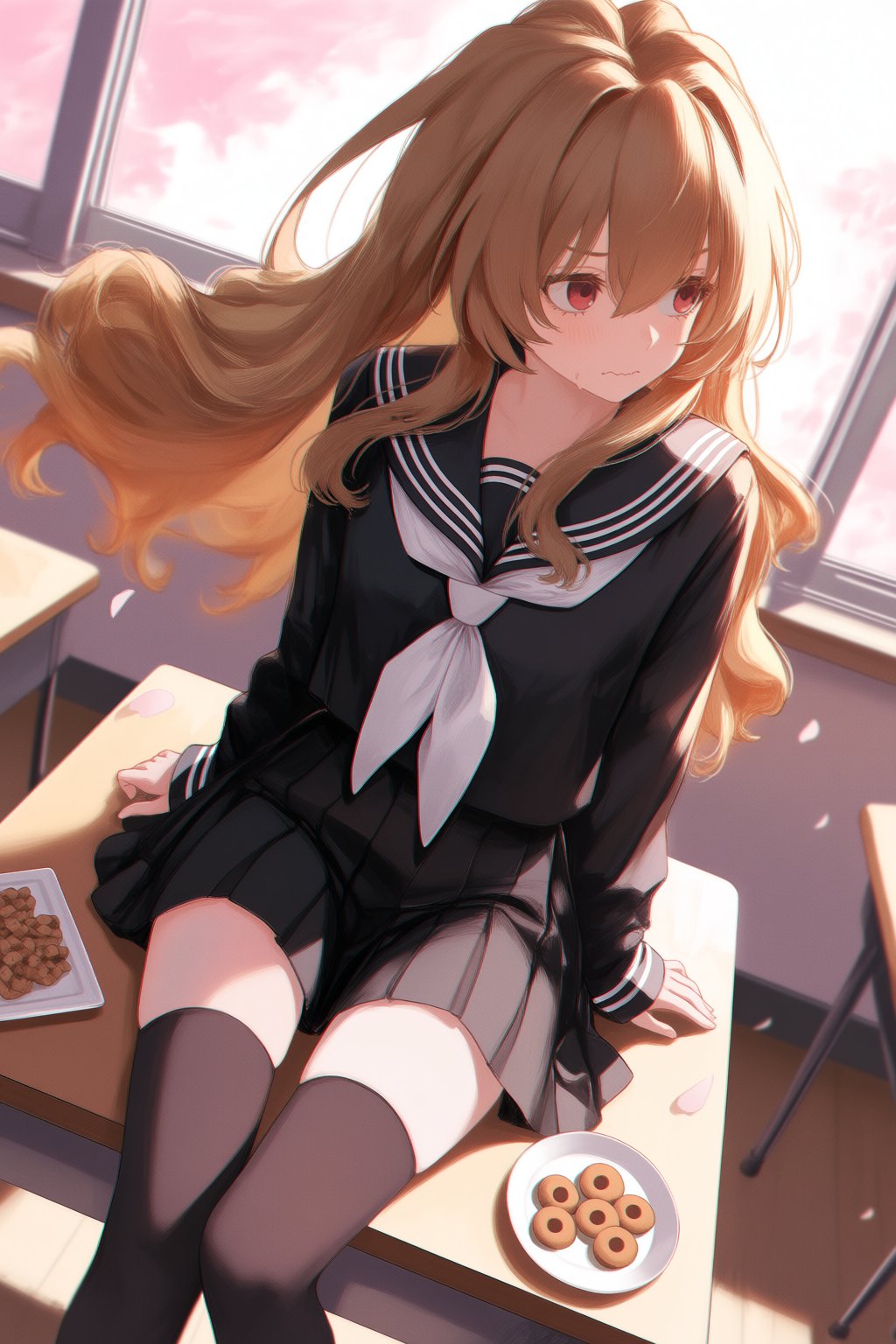 aisaka taiga,  1girl,  brown hair by Mexes on Tensor.Art