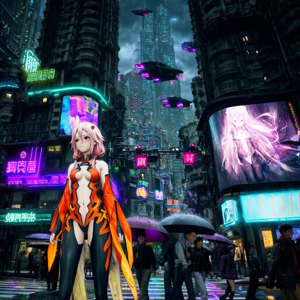 yuzuriha inori,  guilty crown,  1girl by 鬼畫符 on Tensor.Art