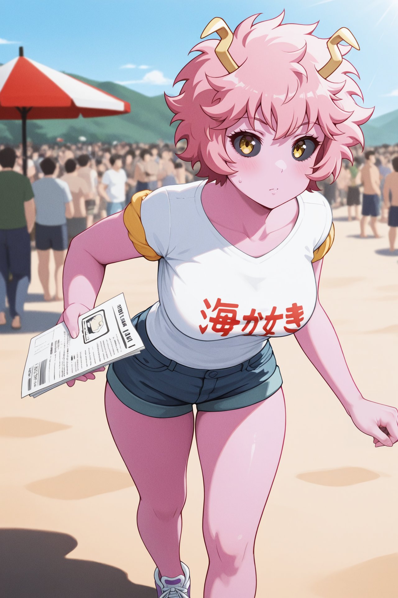 ashido mina,  black sclera,  colored sclera by Farfegnugen on Tensor.Art
