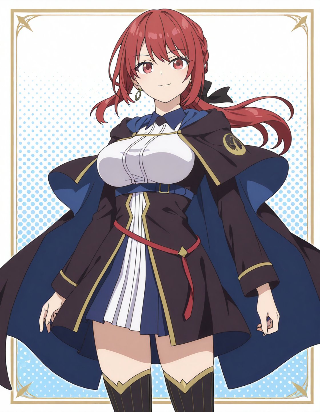 refined anime illustration,  vibrant yet balanced tones,  confident pose by EroBytes on Tensor.Art