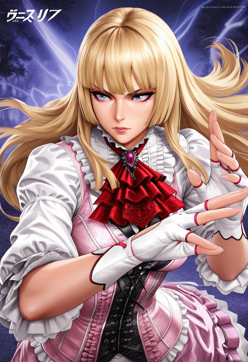 Lili Tekken,  long hair,  blonde hair by M a g i k on Tensor.Art