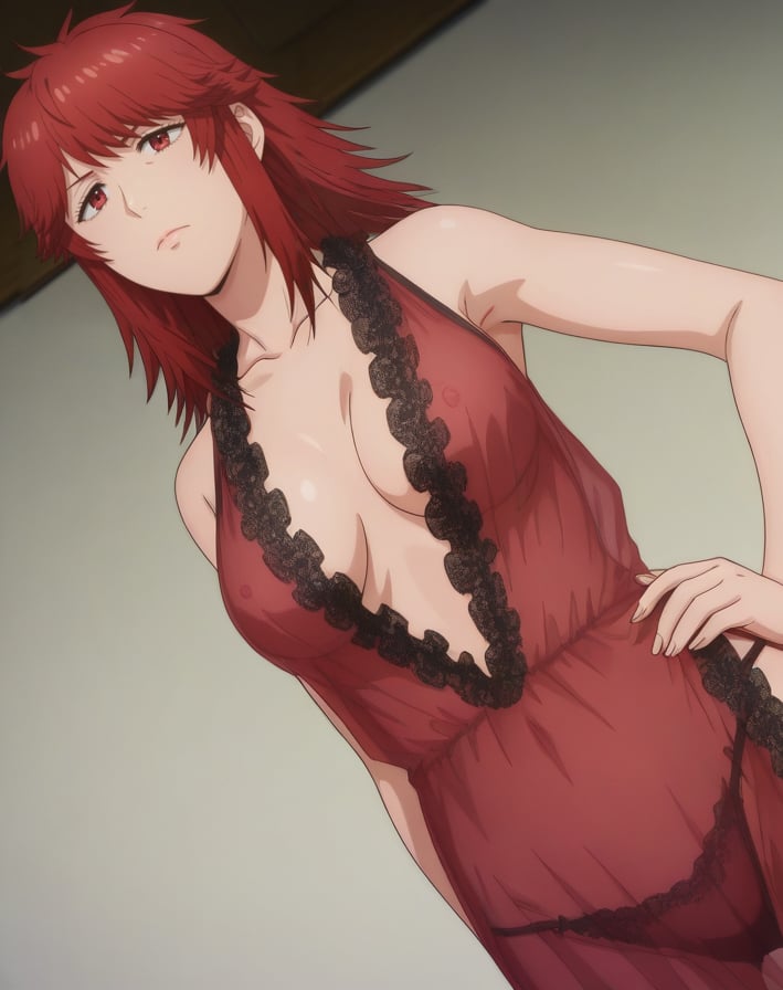 red negligee,  underwear,  panties by Ttan on Tensor.Art