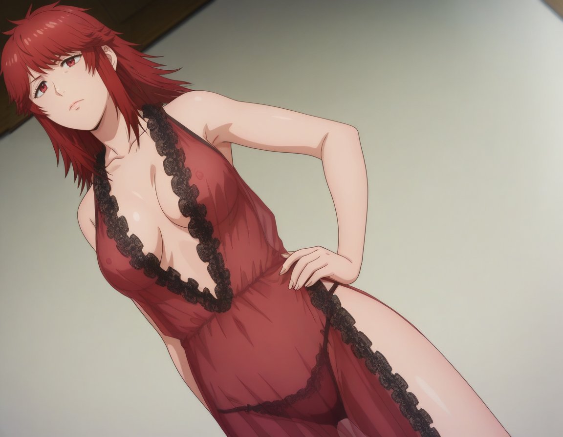 red negligee,  underwear,  panties by Ttan on Tensor.Art