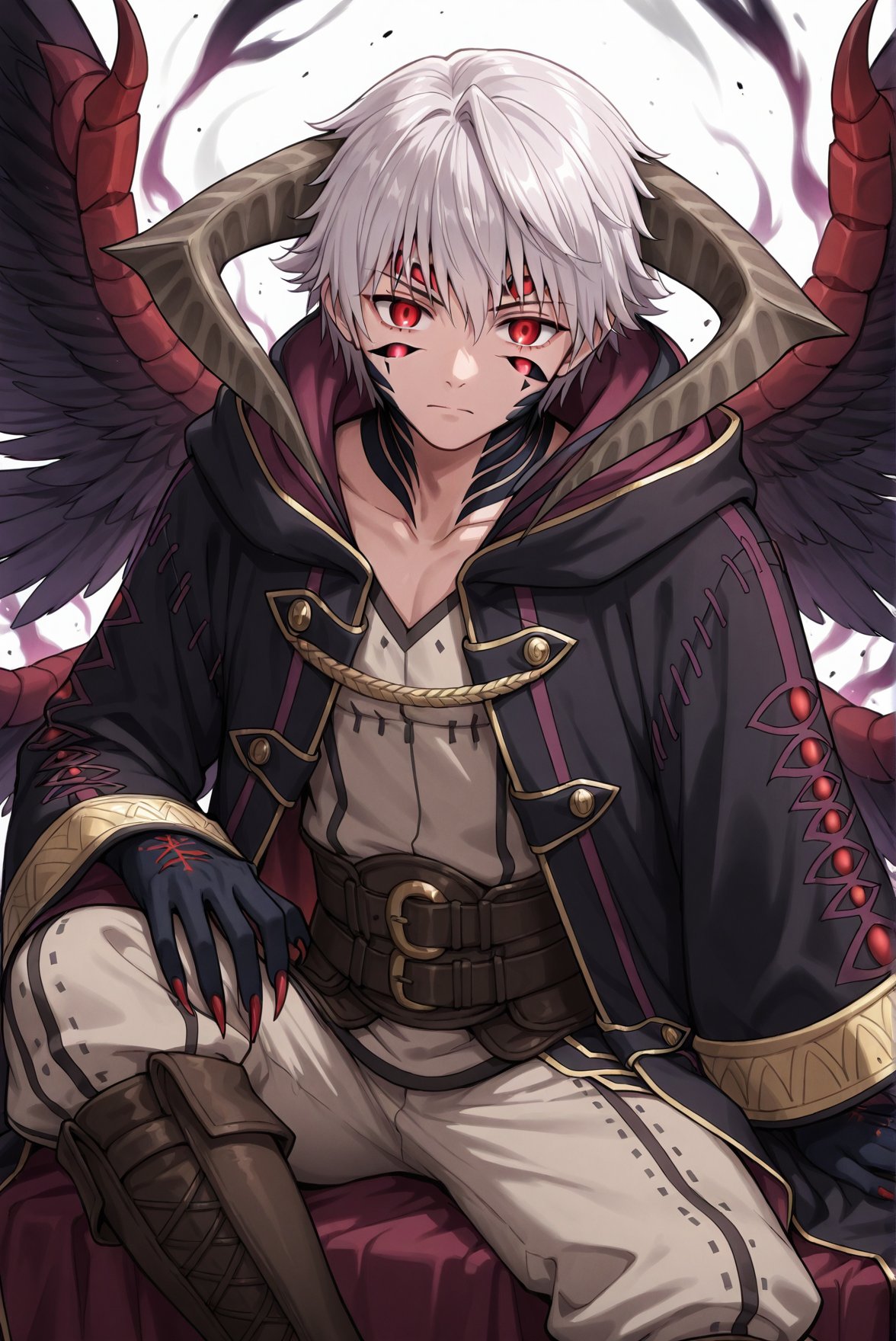 black wings,  multiple wings,  seraph by Min on Tensor.Art