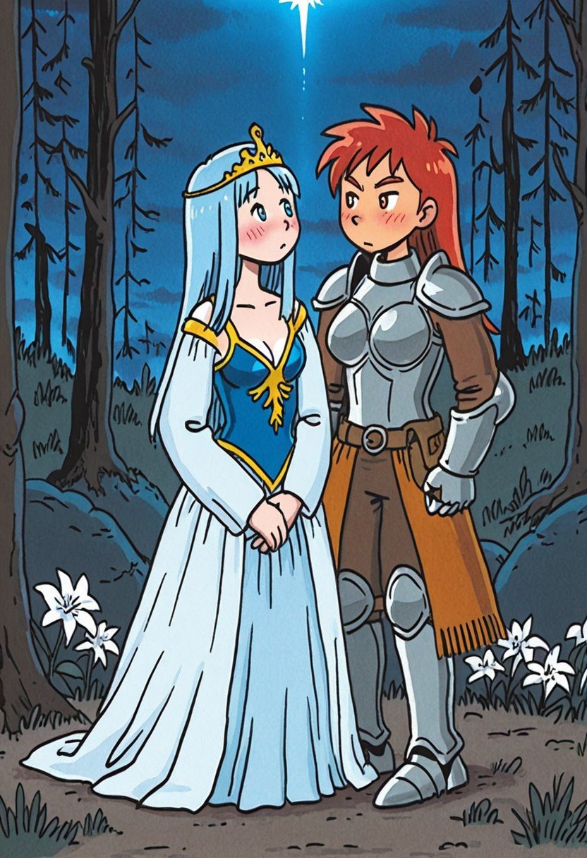 2girls,  fantasy,  romance by inknoir on Tensor.Art