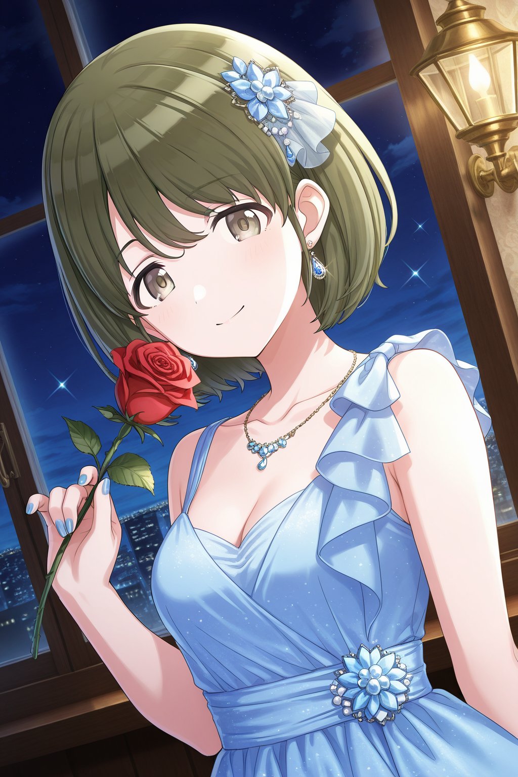 Nanakusa Nichika,  green hair,  short hair by Min on Tensor.Art