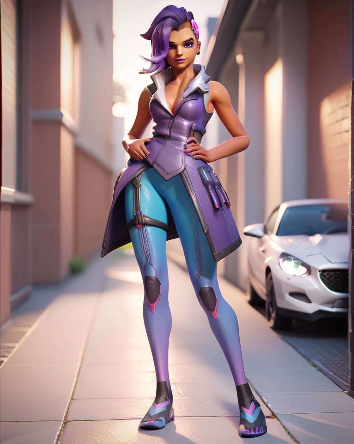 score_9, score_8_up, score_7_up, score_6_up, 1girl, full bodyshot   sombra (overwatch), sombraow2  <lora:sombraow2-000025:.8> looking at viewer,