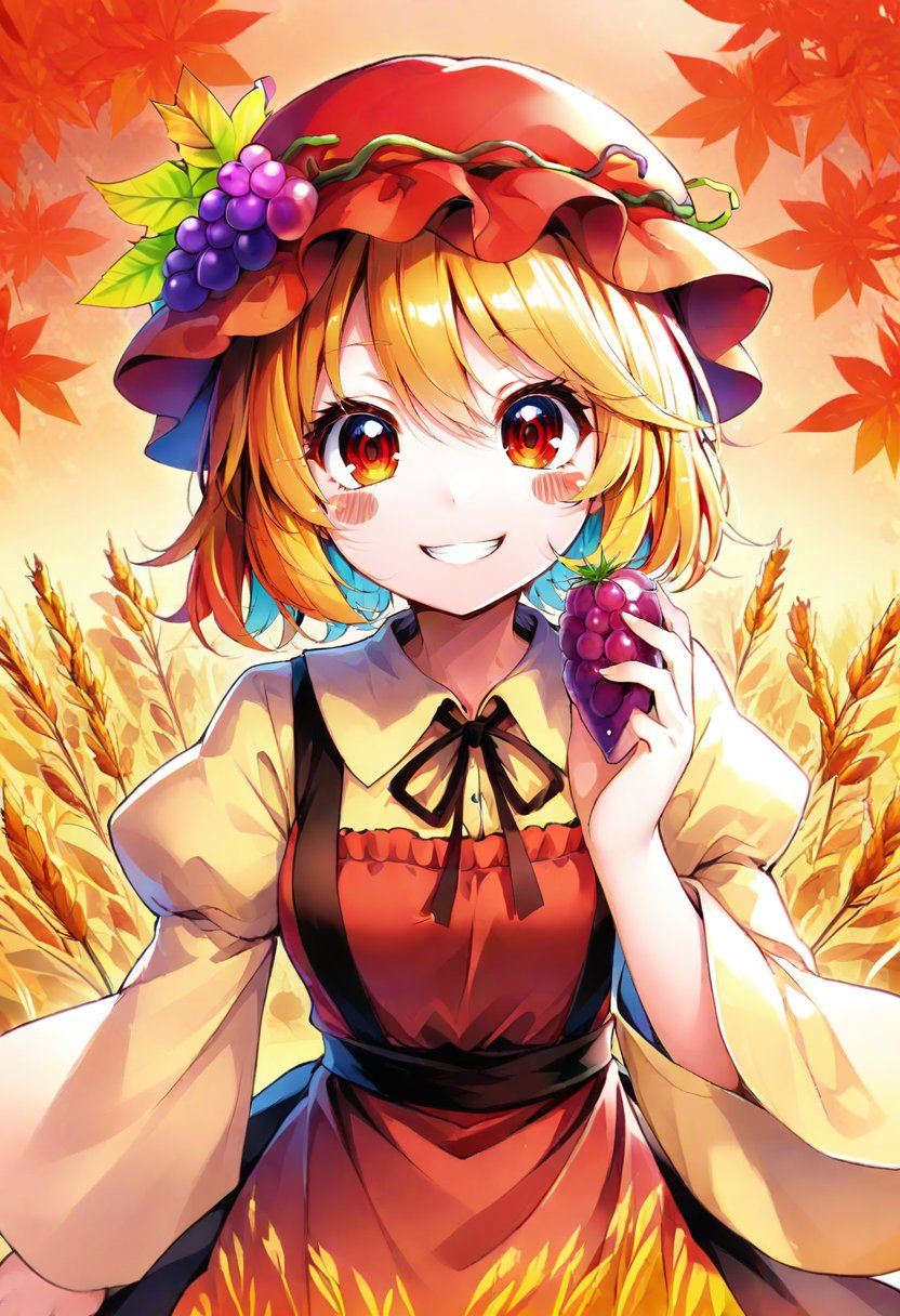 1girl,  aki minoriko,  touhou by silvermoong on Tensor.Art