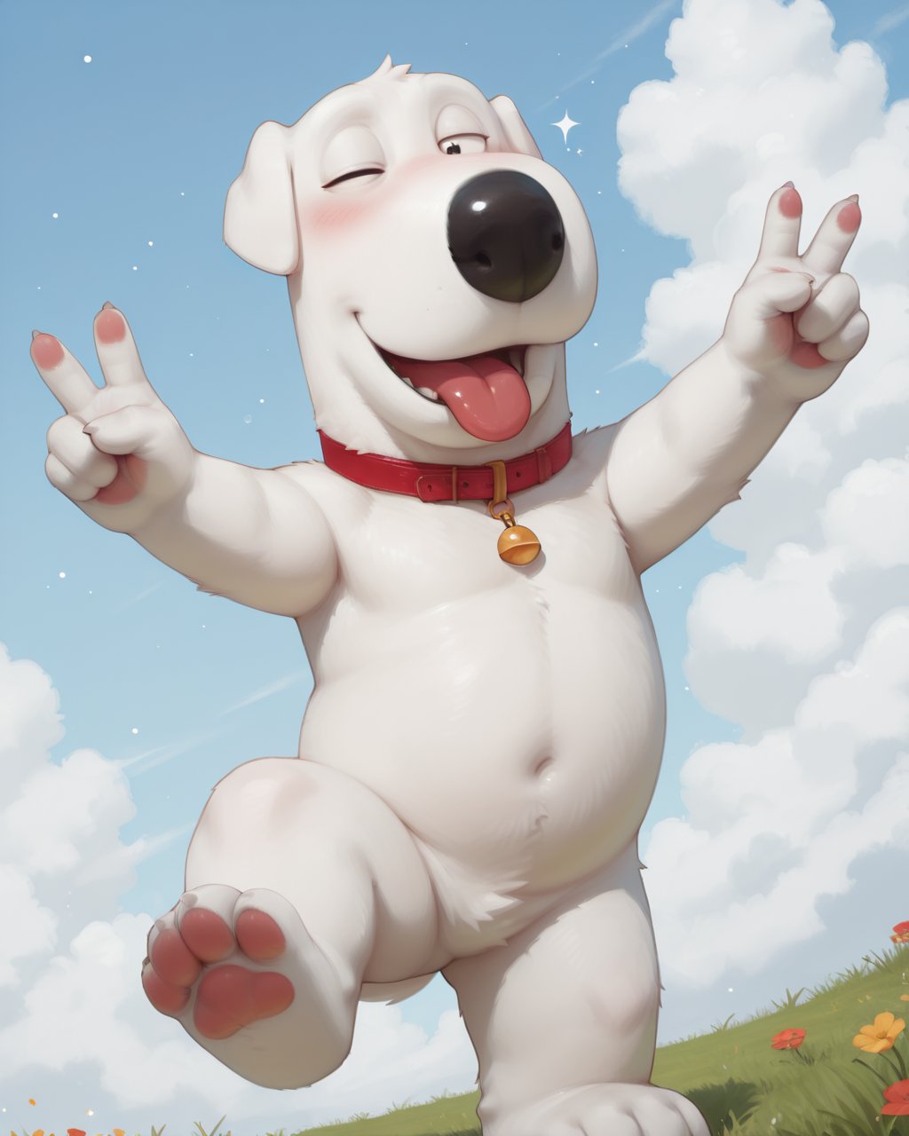 StewieIL BrianGriffinIL,  dog,  white fur by Wizardludas on Tensor.Art