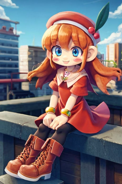 knlolo,  long hair,  orange hair by KitsuneGirl on Tensor.Art