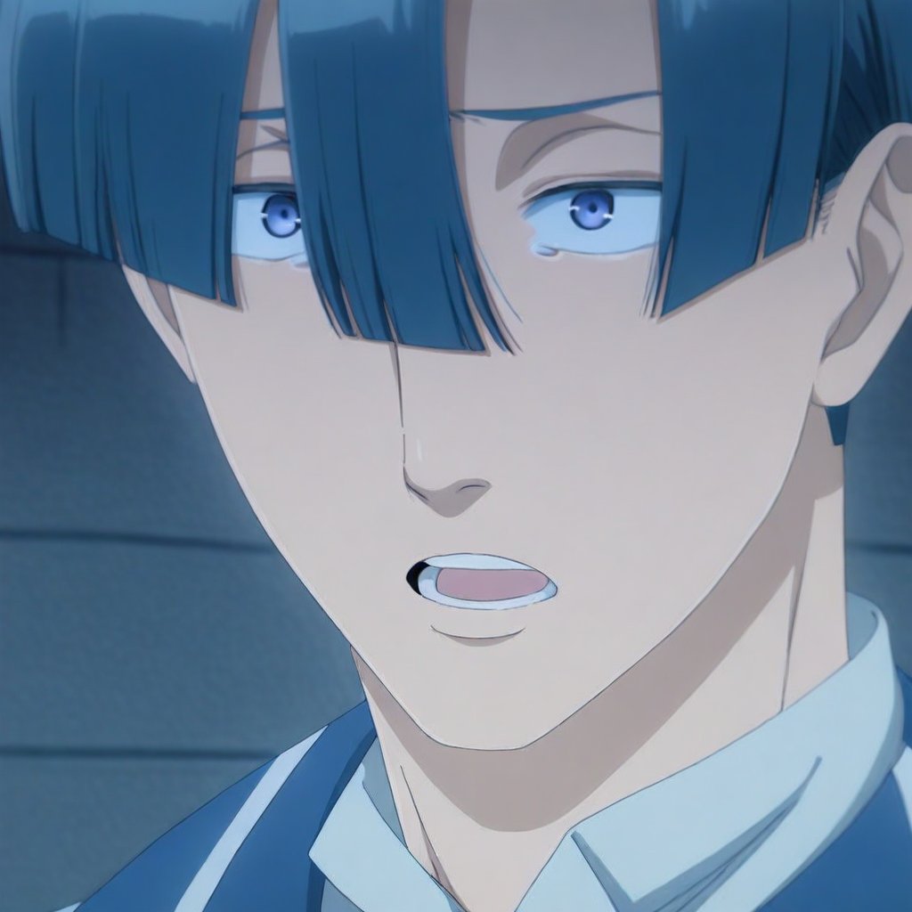 Lawrence Bluewer-1male focus,  anime screencap,  masterpiece by Dadadala on Tensor.Art