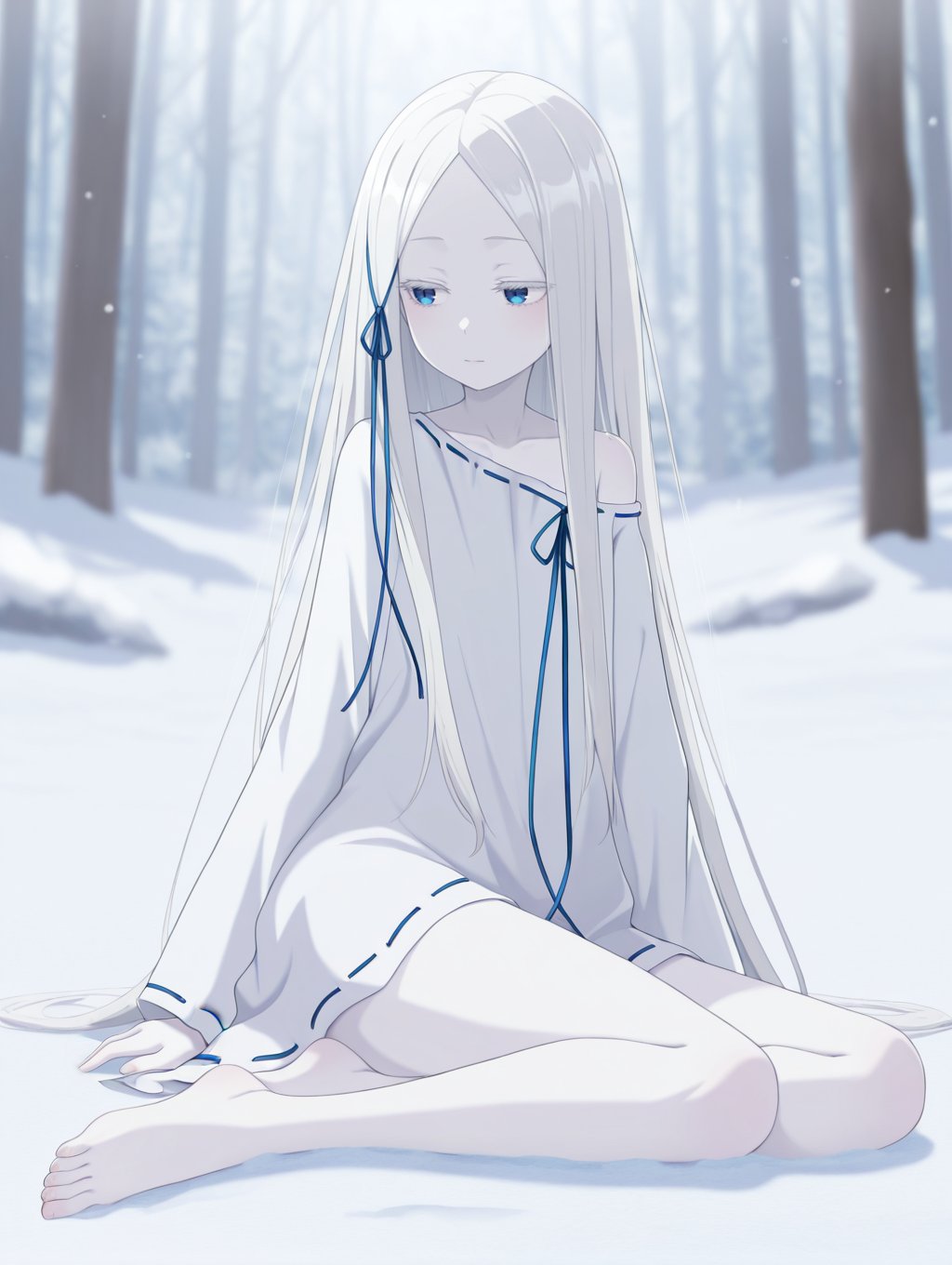 p4ndora,  white hair,  blue eyes by EroBytes on Tensor.Art