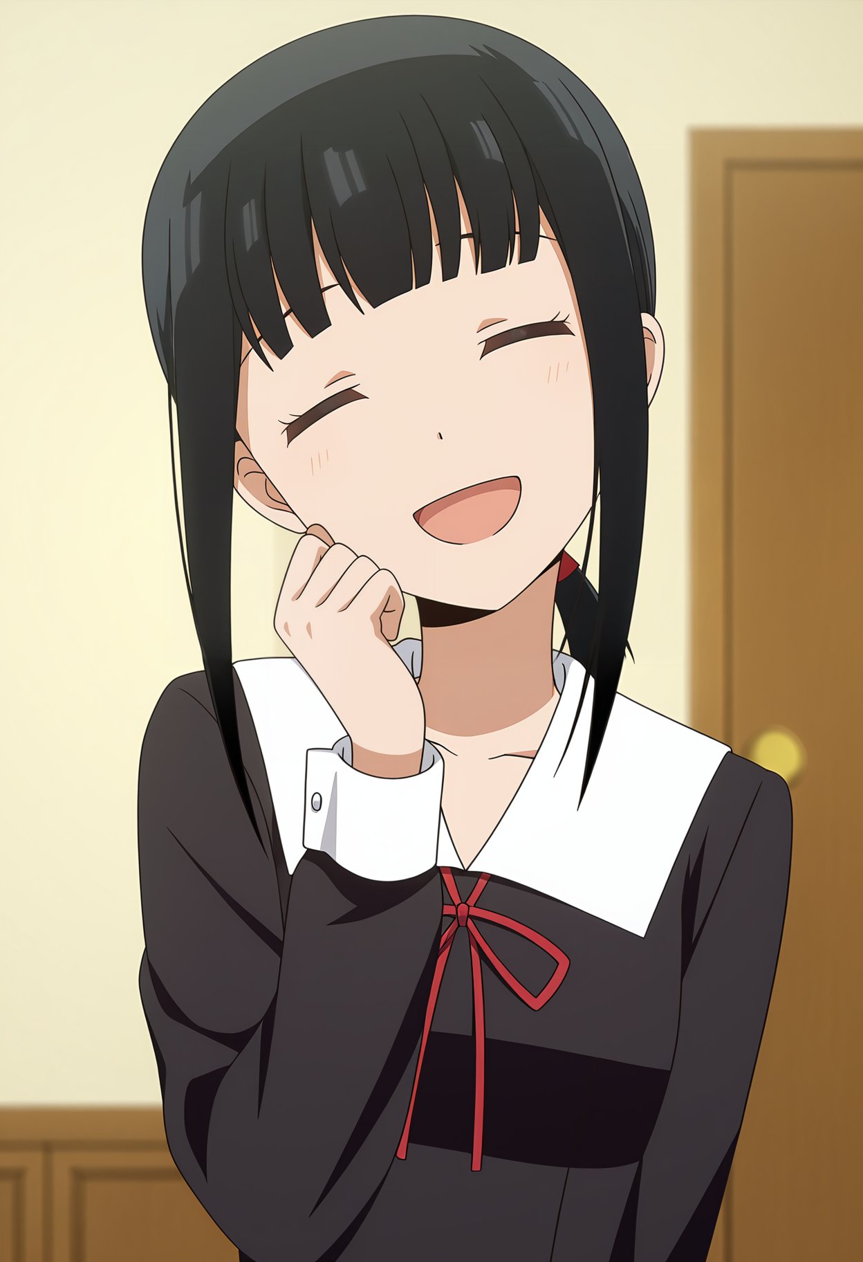 Makihara Kozue,  black hair,  closed eyes by wiehhg_37 on Tensor.Art