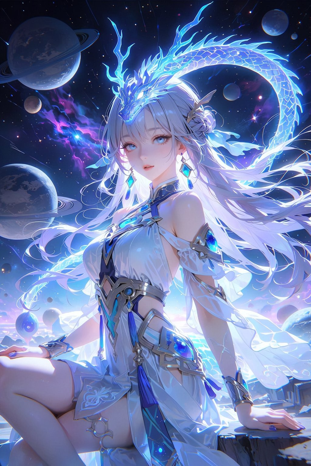 Anime,  A celestial being,  a young woman of Asian ethnicity by 天TIN on Tensor.Art