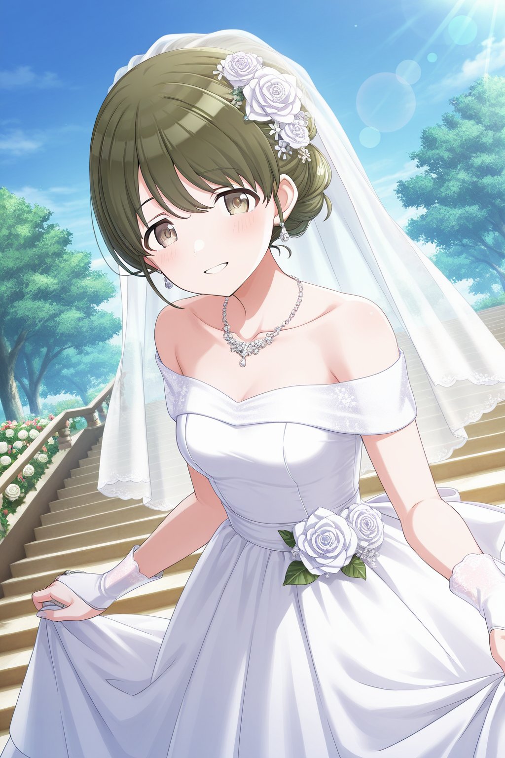 Nanakusa Nichika,  green hair,  short hair by Min on Tensor.Art