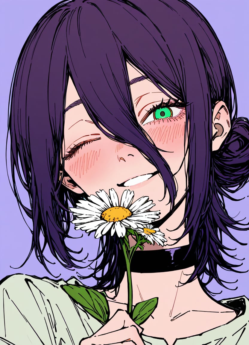 reze (chainsaw man),  1girl,  flower by Rin_x0 on Tensor.Art