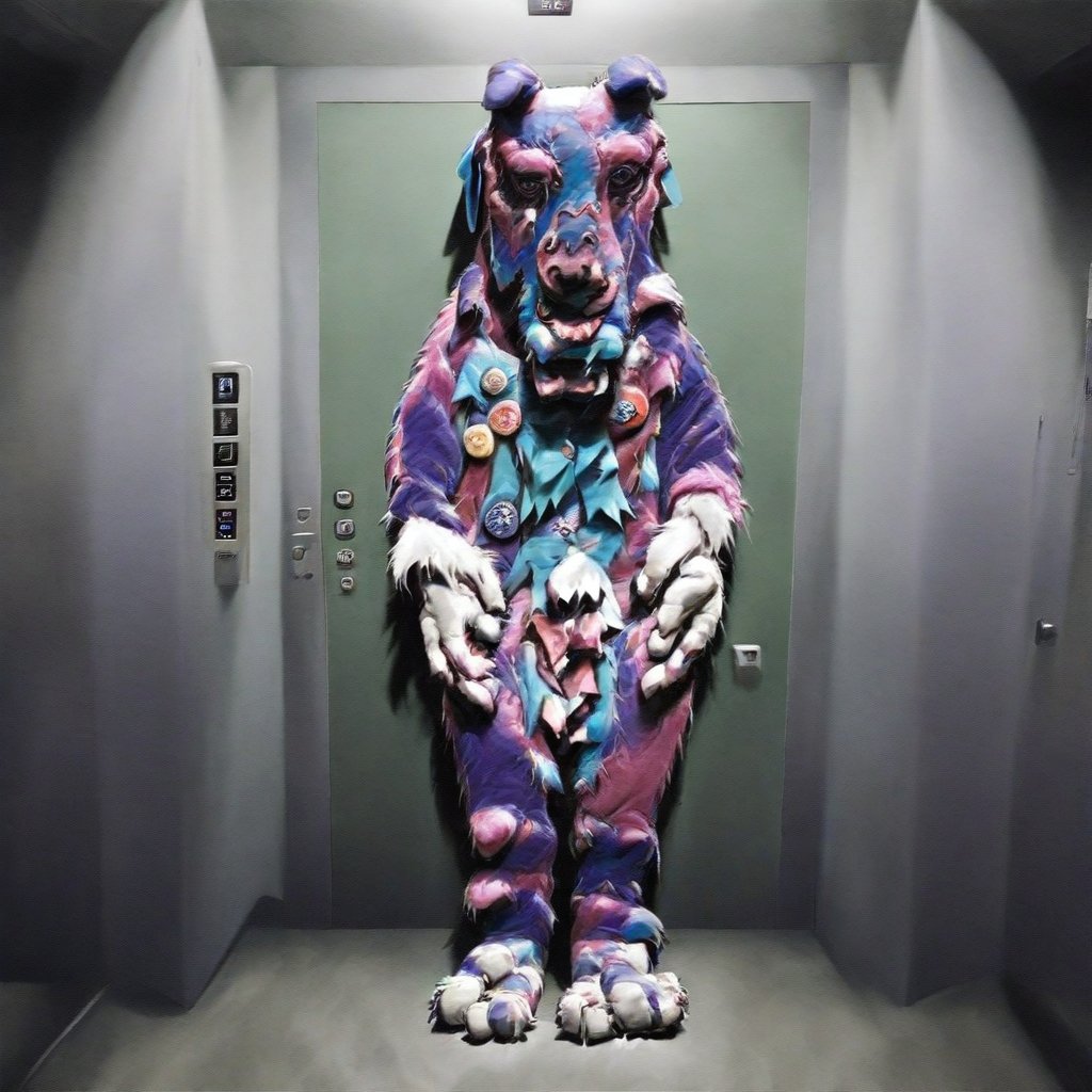shdaowmoonruby,  fursuit,  patchwork fur by italianjohnny on Tensor.Art