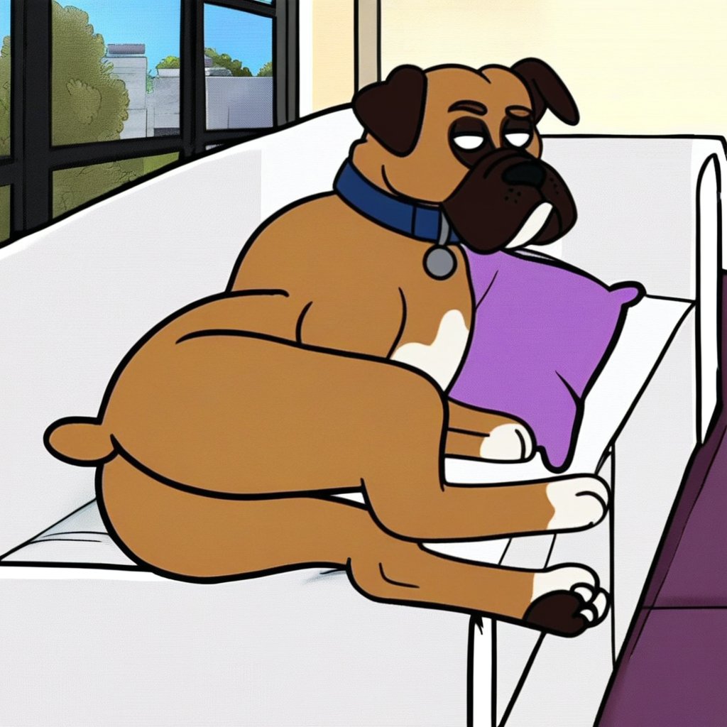 Cuddles Boxer,  feral,  solo by Xposing_Organisms on Tensor.Art
