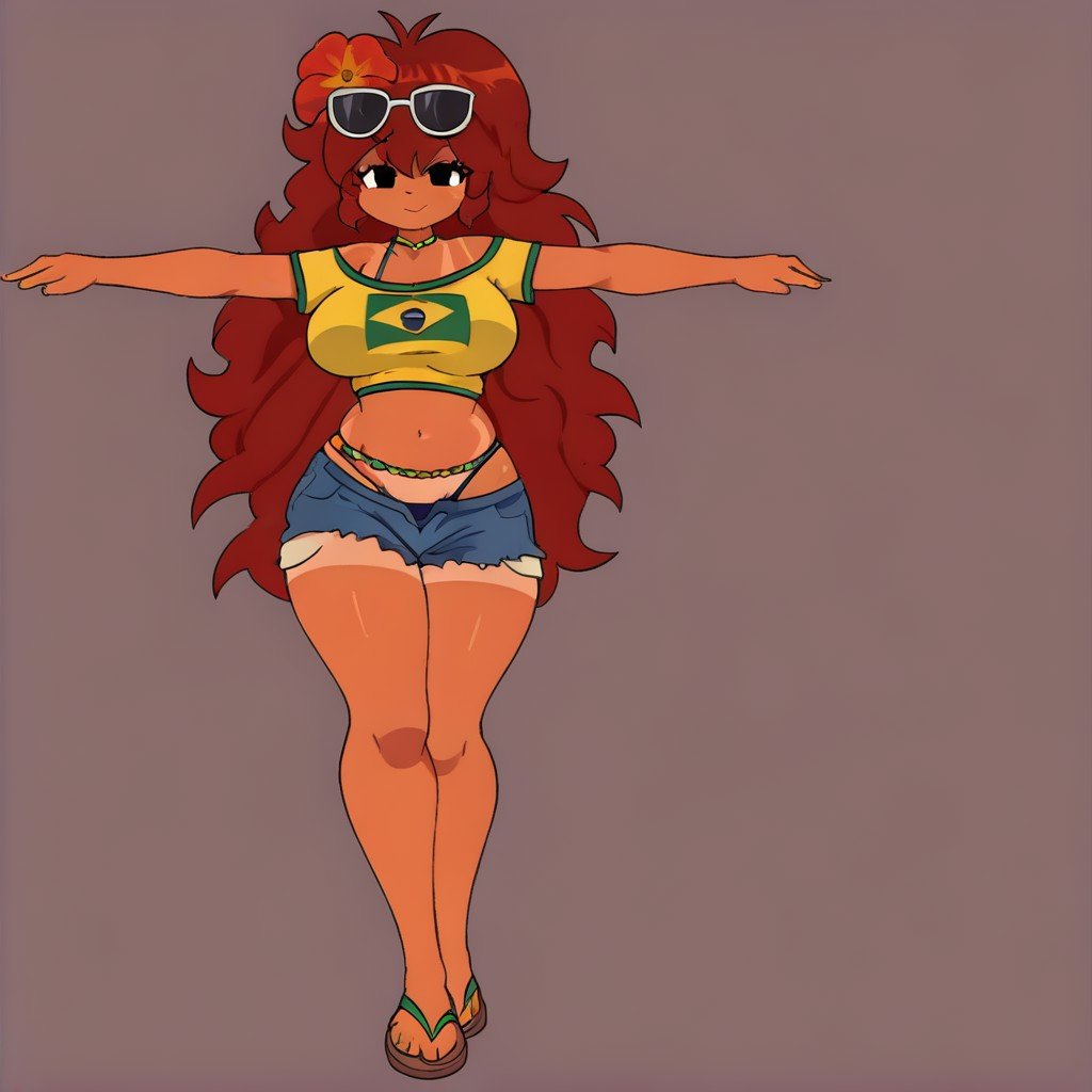 1girl,  solo,  tan by user_iori_rodri on Tensor.Art