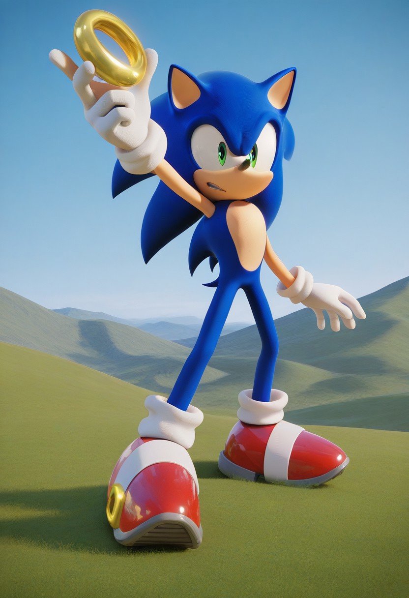 solo male,  2D,  Sonic The Hedgehog by Sonic X on Tensor.Art