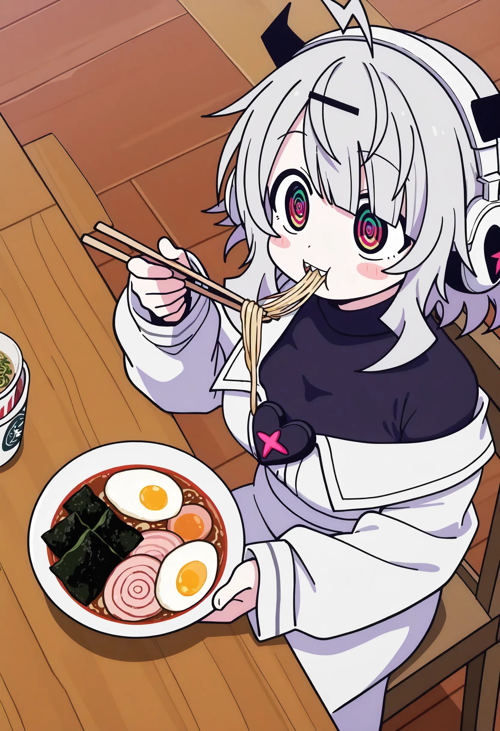 1girl,  q-chan \(yunyun denpa syndrome\),  medium hair by Di Gi Ossan on Tensor.Art