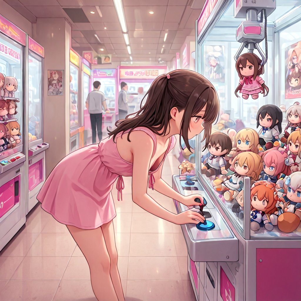 crane game,  1girl,  indoors by yy on Tensor.Art