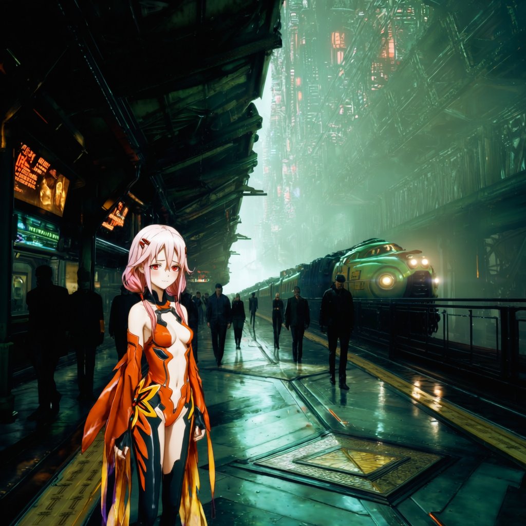 yuzuriha inori,  guilty crown,  1girl by 鬼畫符 on Tensor.Art