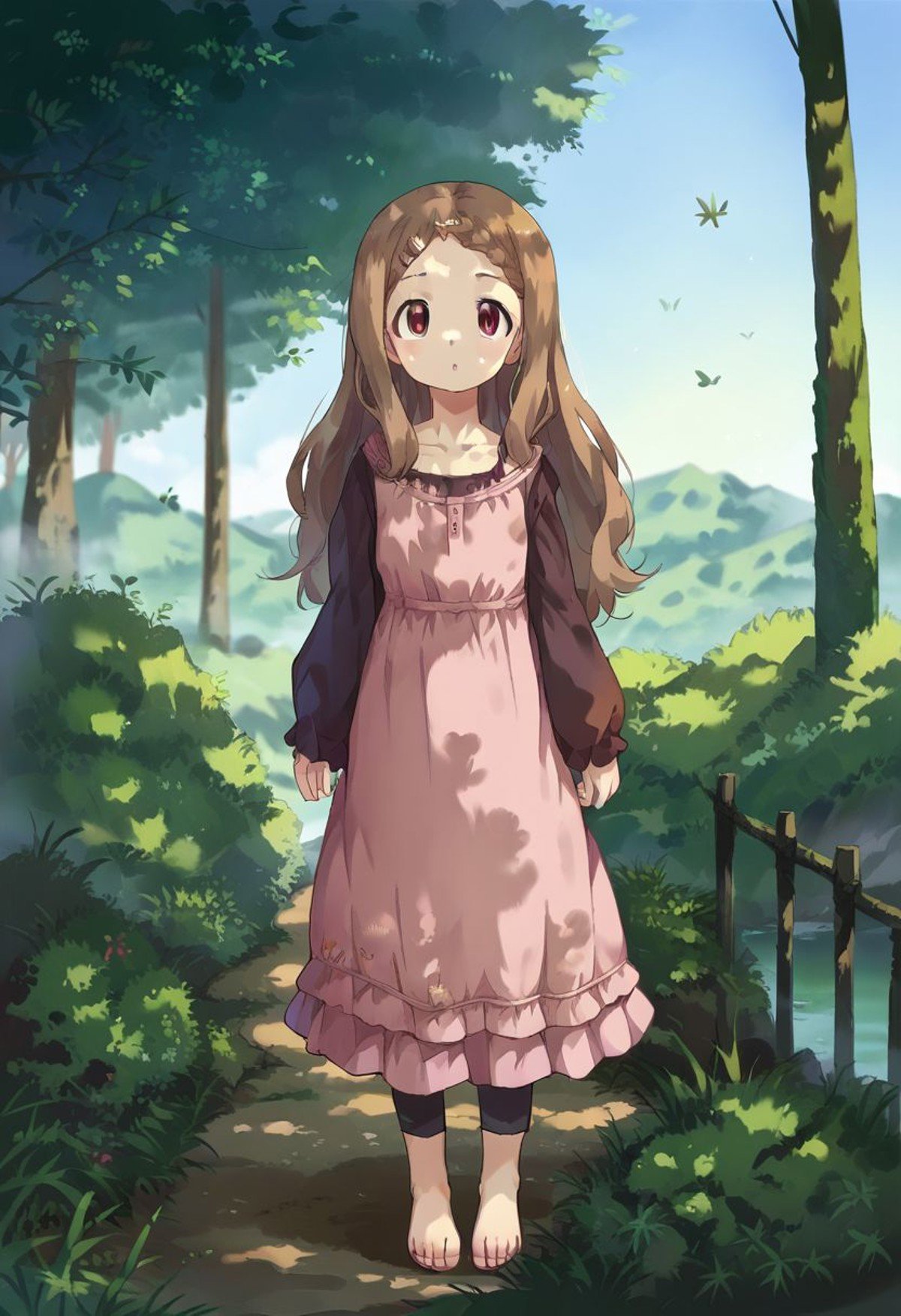 score_9, score_8_up, score_7_up, source_anime, aobakokona, :d, outdoors, long sleeves, collarbone, full body, day, dress, standing, skirt