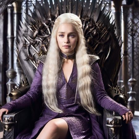 Skin texture,  Closeup portrait photo of a young woman with violet eyes dressed as a noble queen from game of thrones,  si...