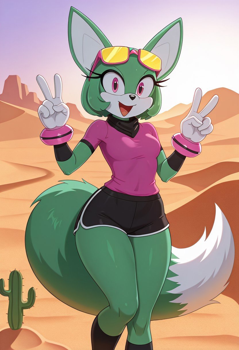 solo female,  skinny,  Sonar the Fennec by BassVelvet2j378 on Tensor.Art