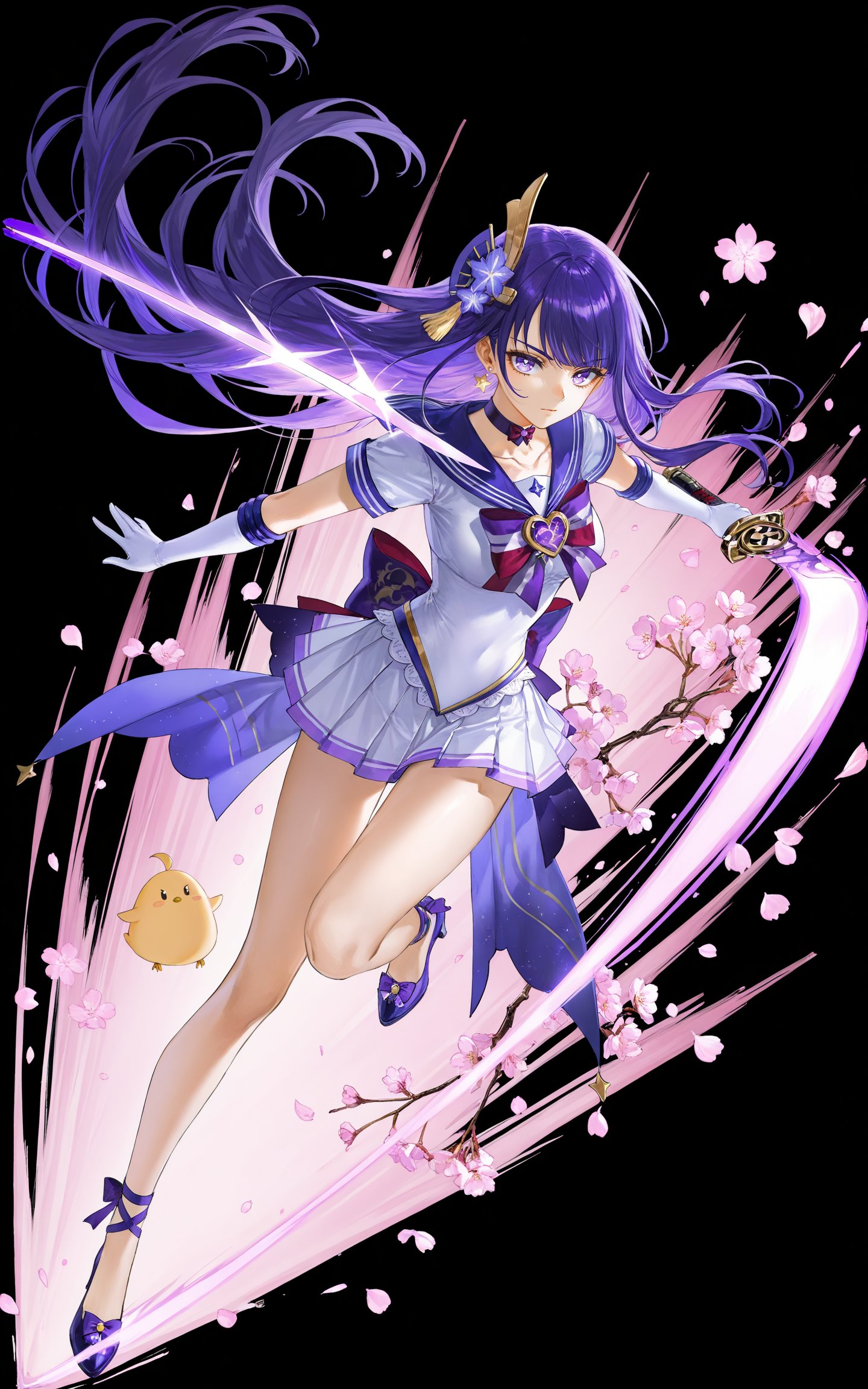 raiden shogun_(genshin_impact),  purple hair,  purple eyes by DJ大江东去 on Tensor.Art