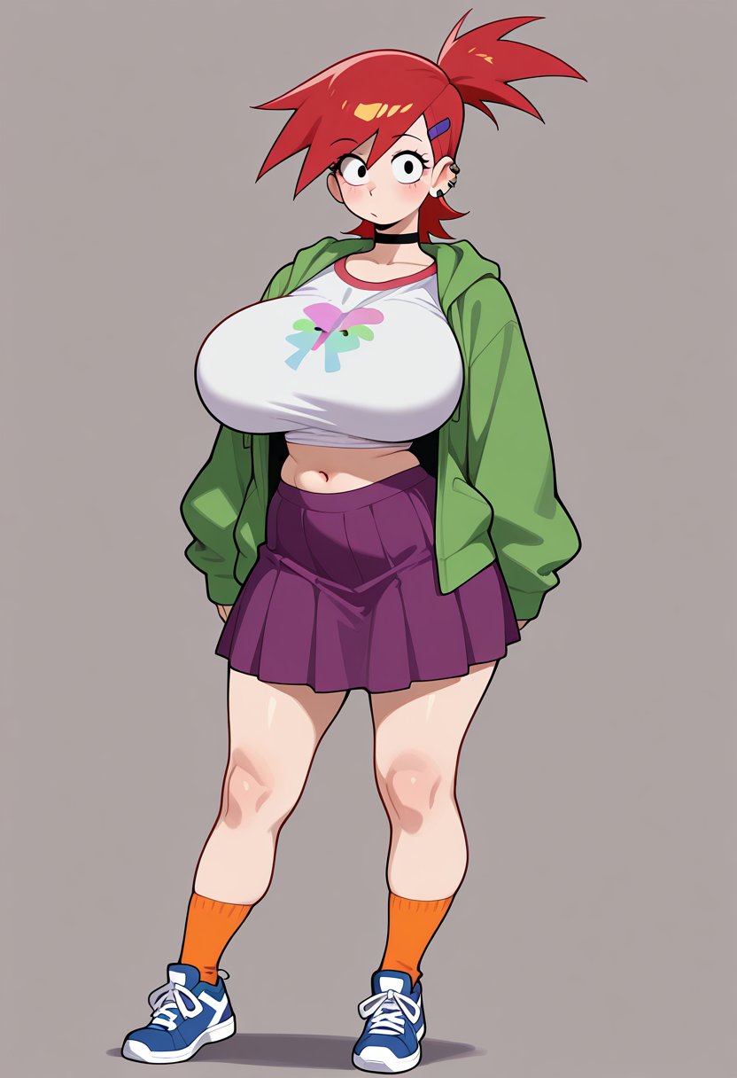 Frankie foster from Foster's Home for Imaginary Friends,  blue hairclip,  red hair by El Xuxesumare on Tensor.Art