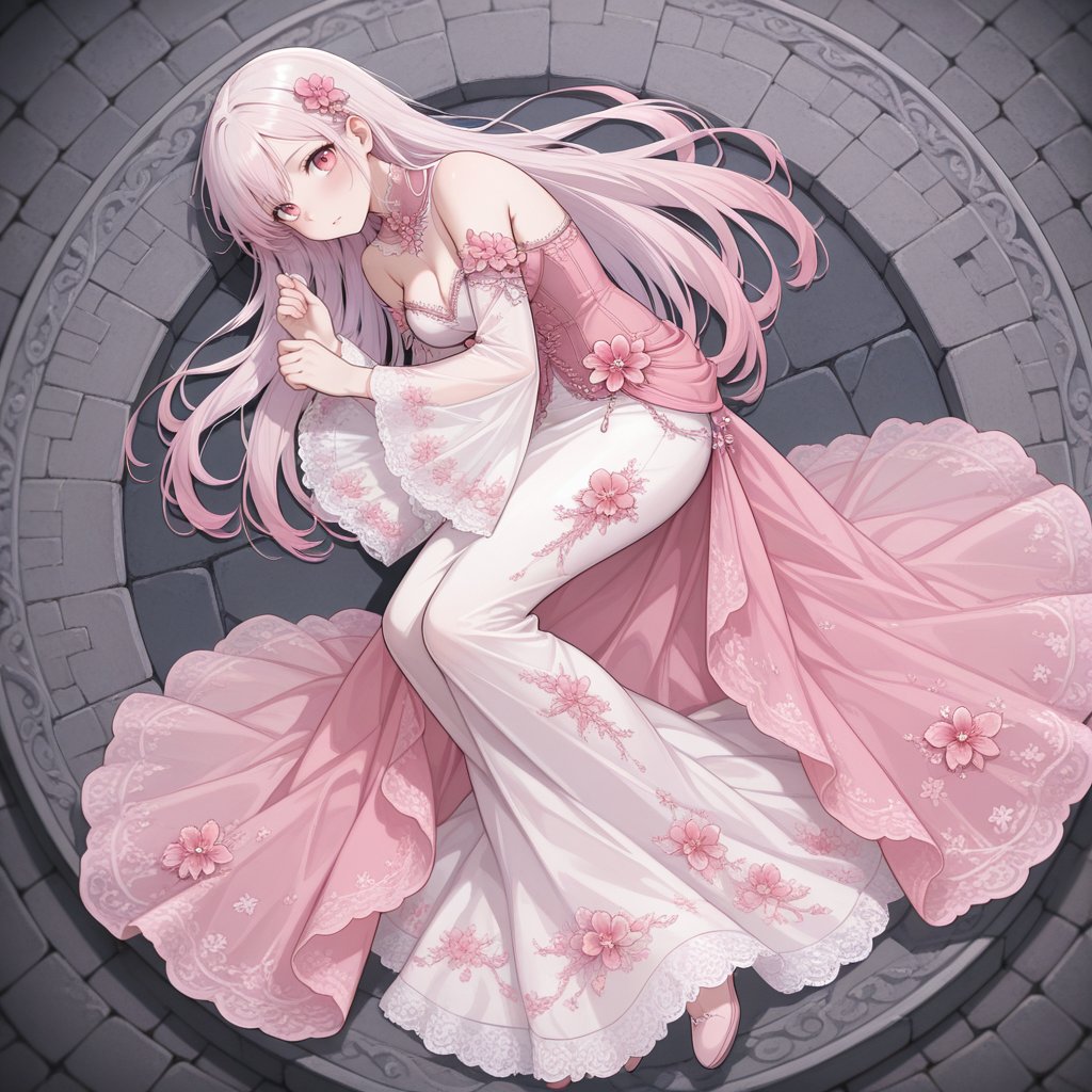 pfdress ,  pink flower,  dress flower by miaomiao on Tensor.Art